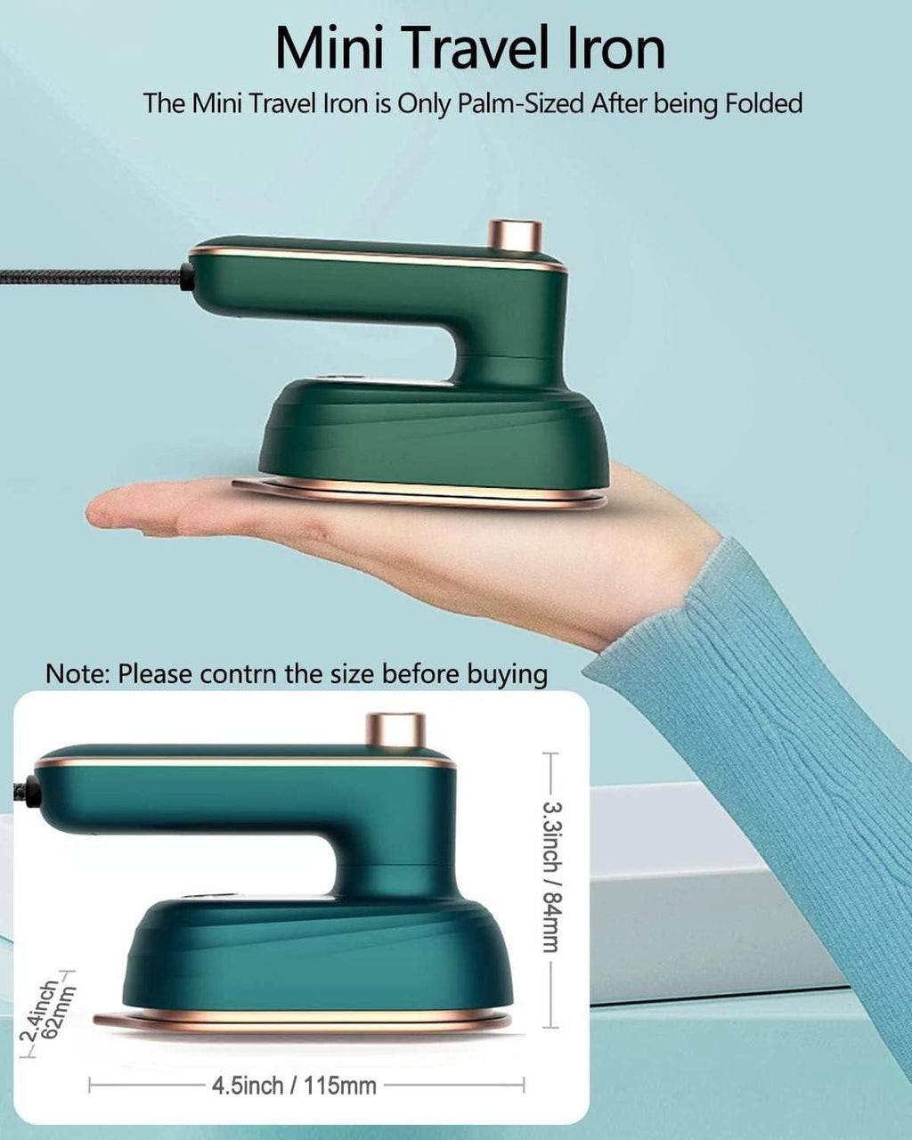 Mini steam iron for travel - photo 7